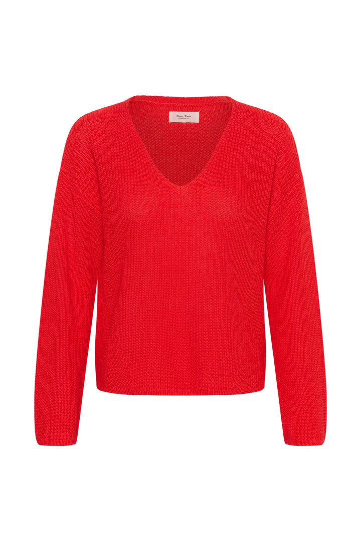 Pull en tricot à col V Etronas