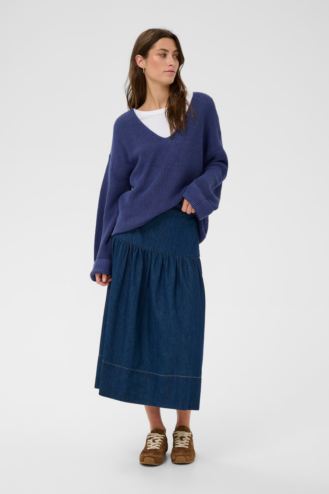Pull en tricot à col V Etronas