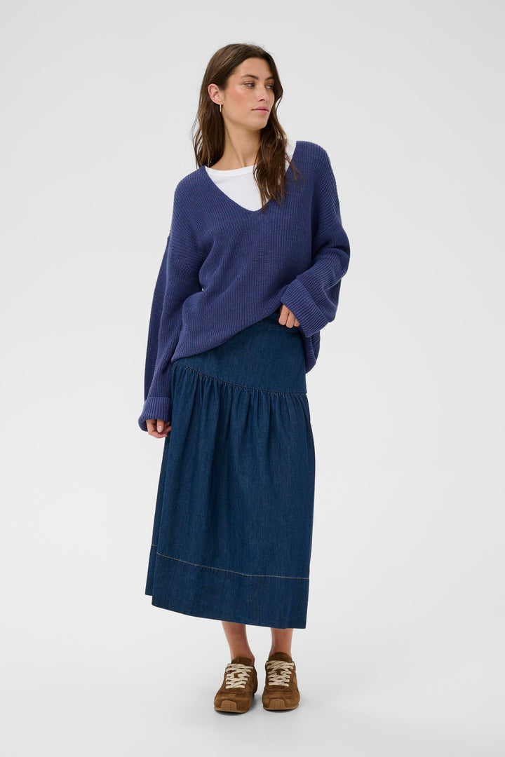 Pull en tricot à col V Etronas