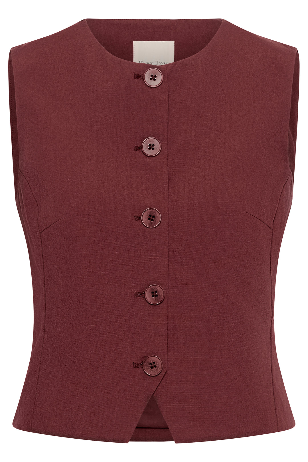 Veston Benitta sans manches et boutonné