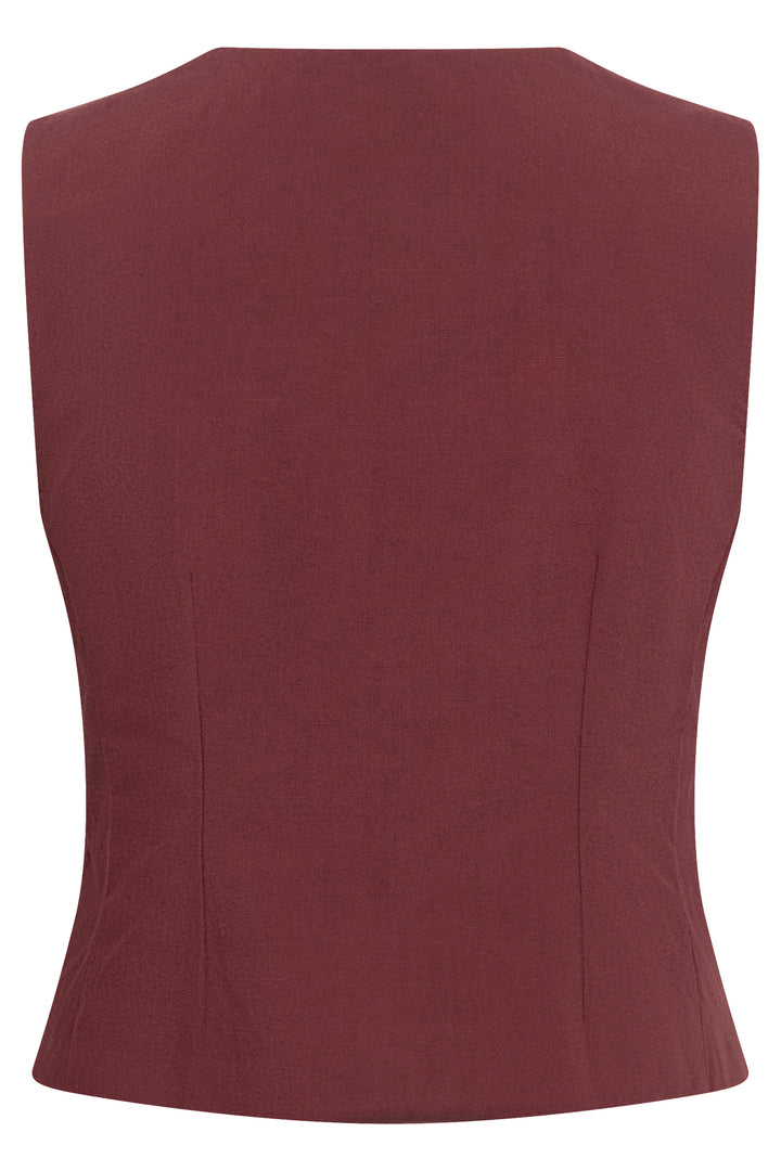 Veston Benitta sans manches et boutonné