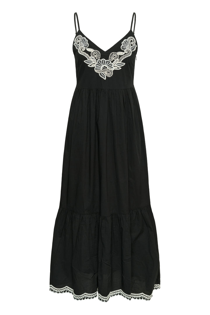 Robe longue Bianna à broderie florale