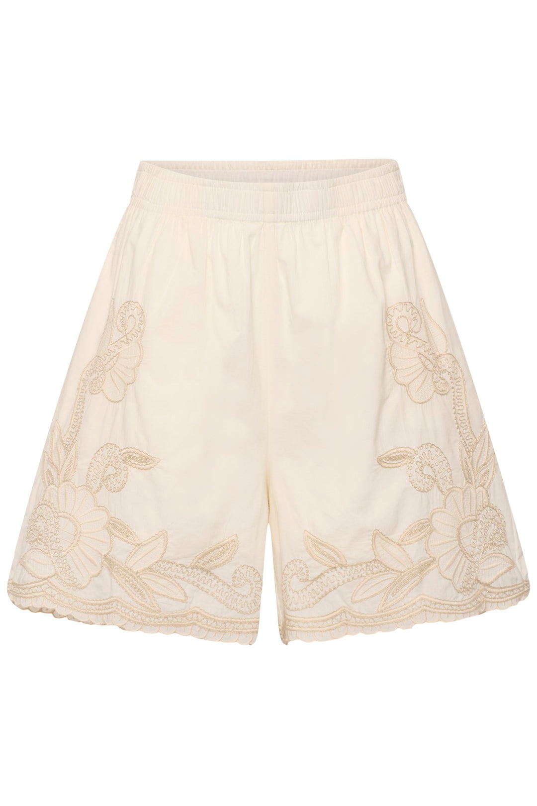 Short brodé Bitja à taille élastique