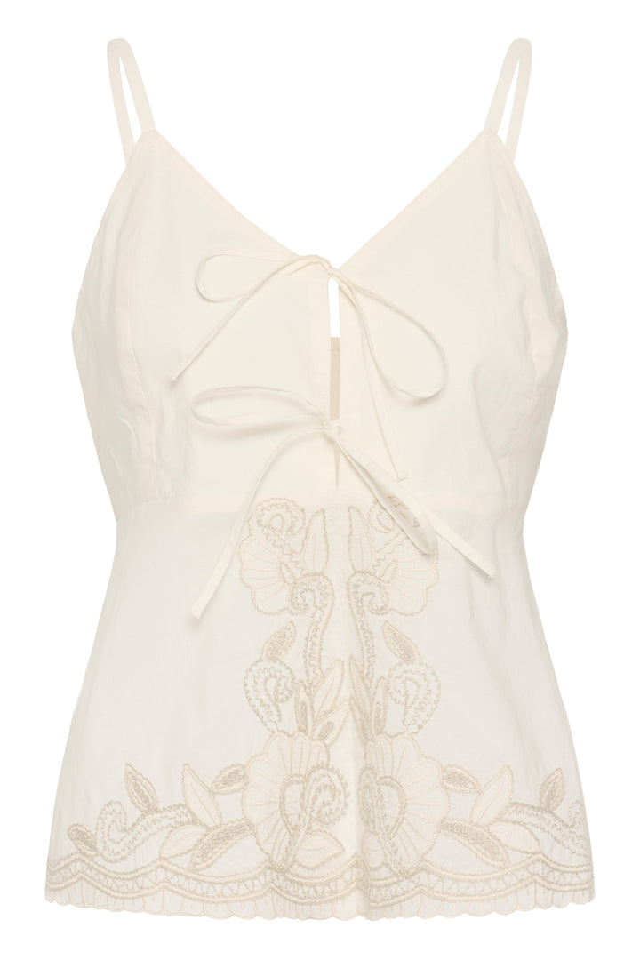 Camisole Bellisia brodée à fines bretelles