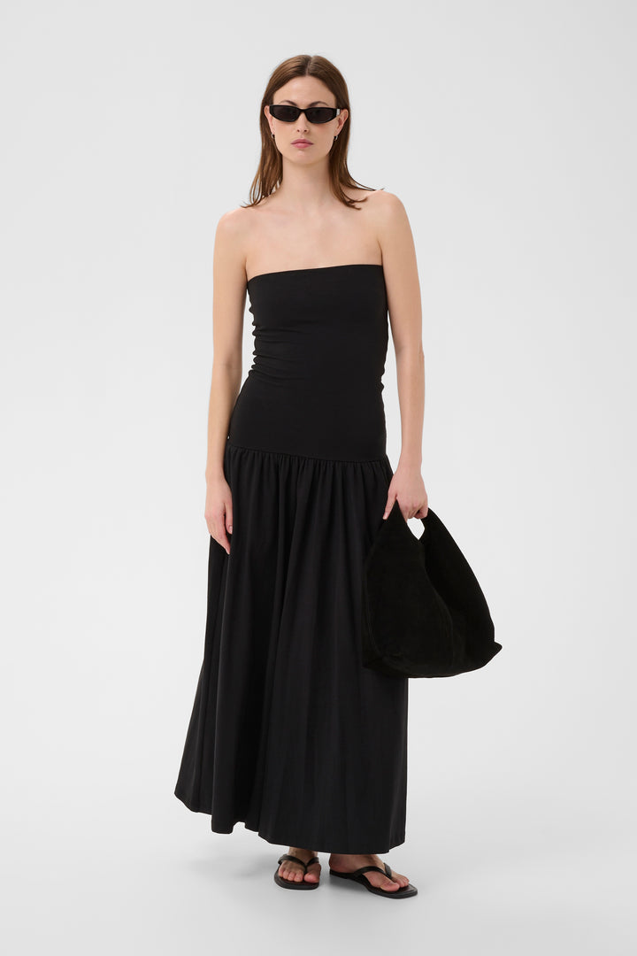 Robe longue bustier Balina à jupe fluide