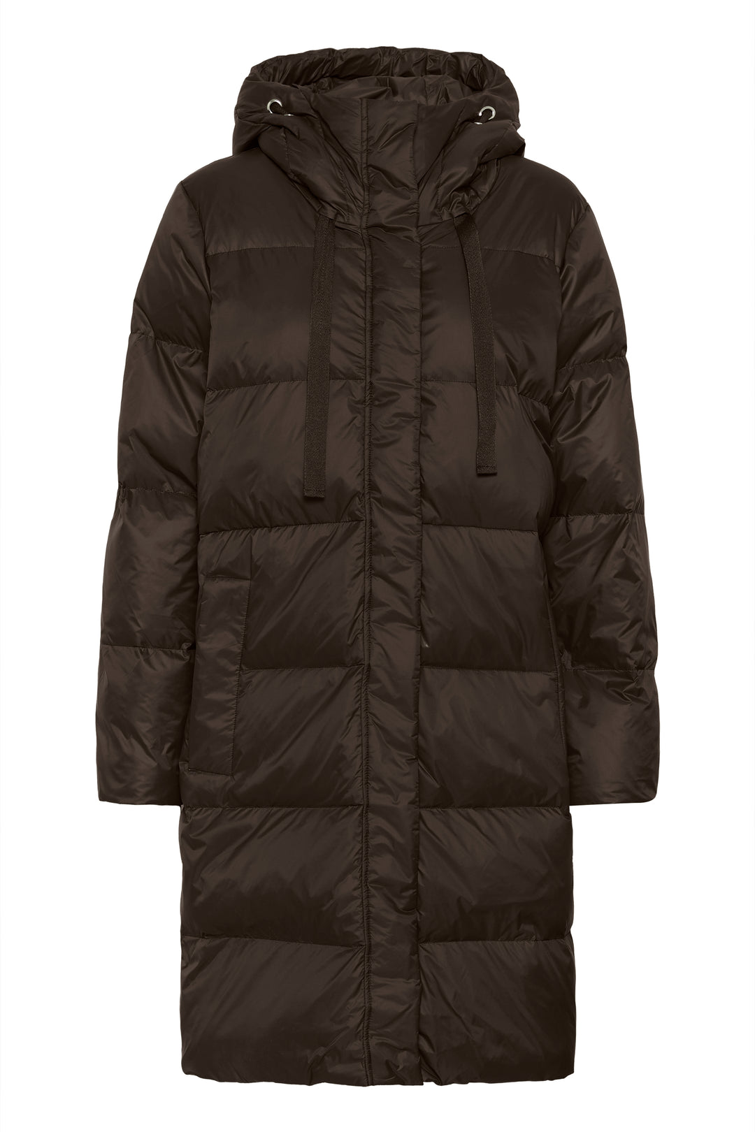 Manteau long Camly matelassé à capuchon