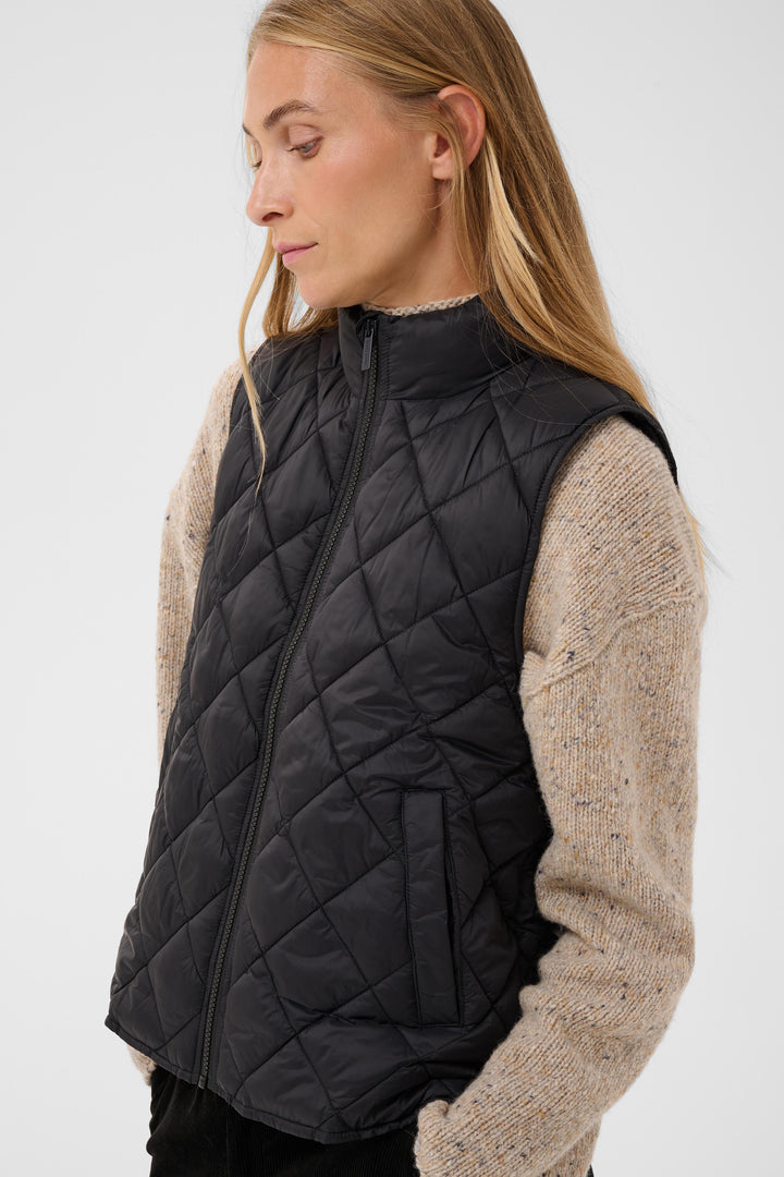 Veste matelassée Carlota sans manches à col montant