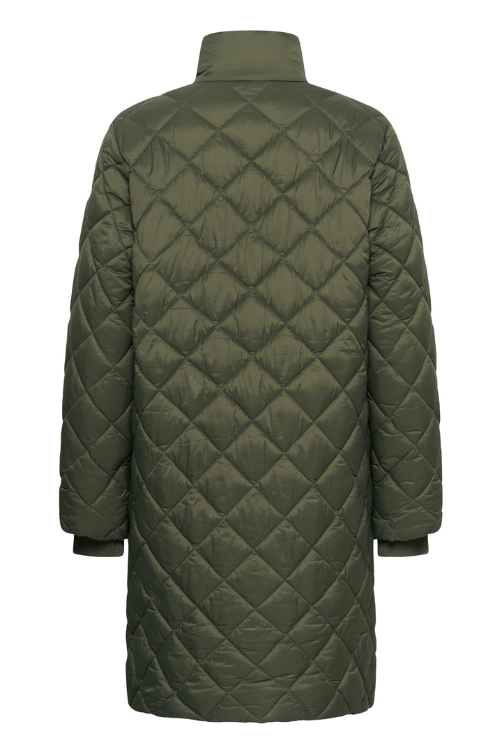 Manteau long Olilana matelassé à col montant