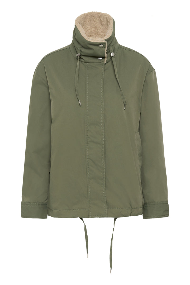 Manteau court Cathia doublé sherpa à col montant