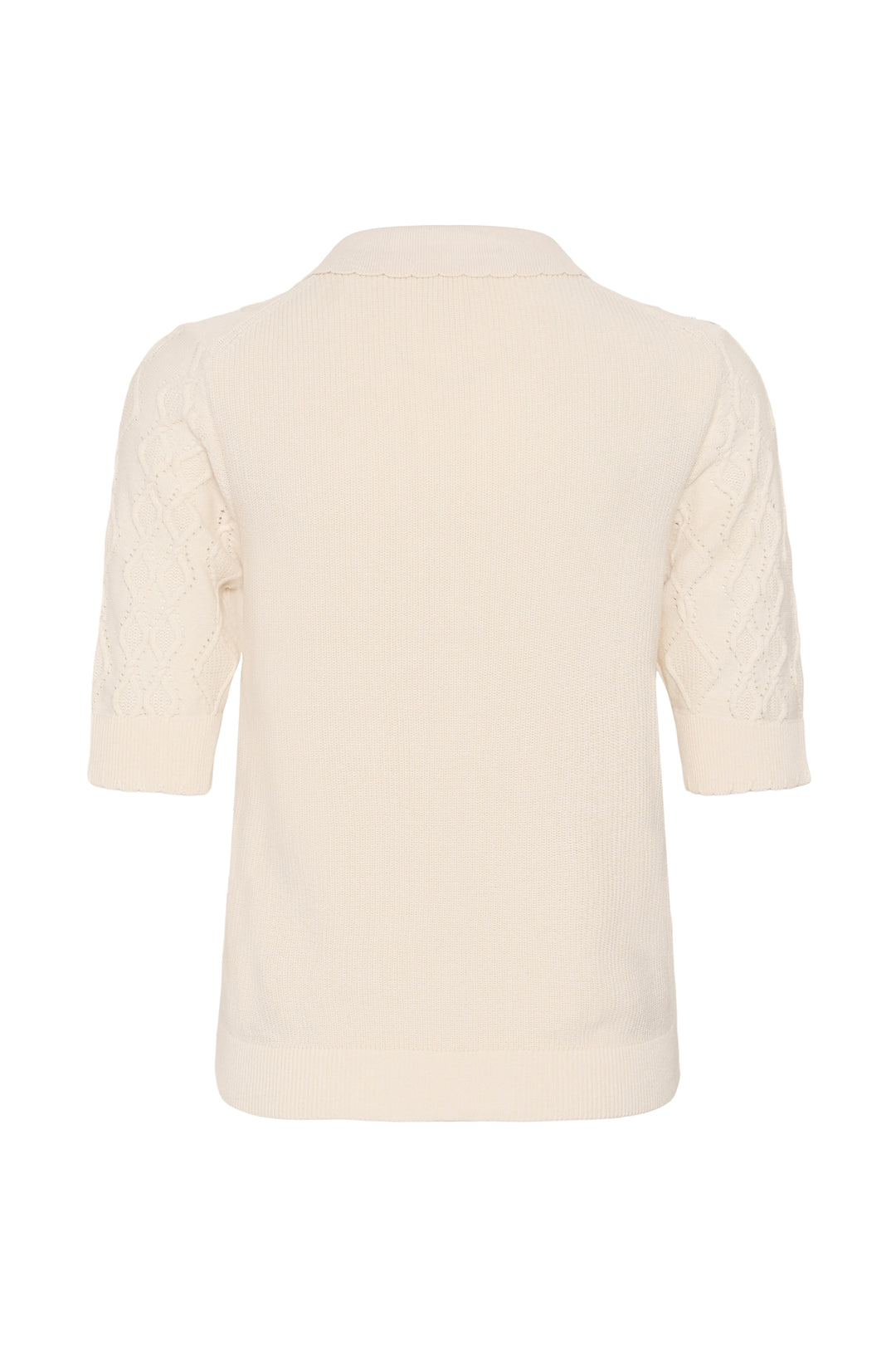 Tricot à col polo ajouré Cinia