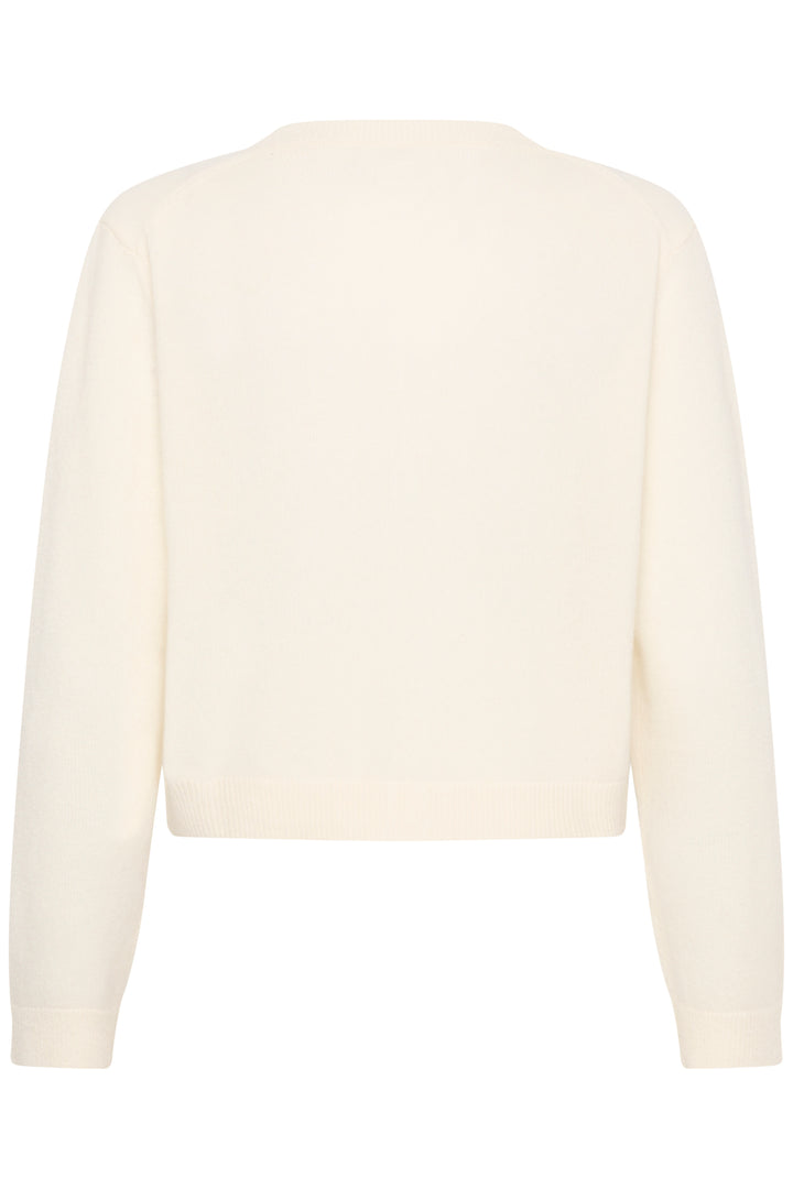 Cardigan court en cachemire col rond Carimi