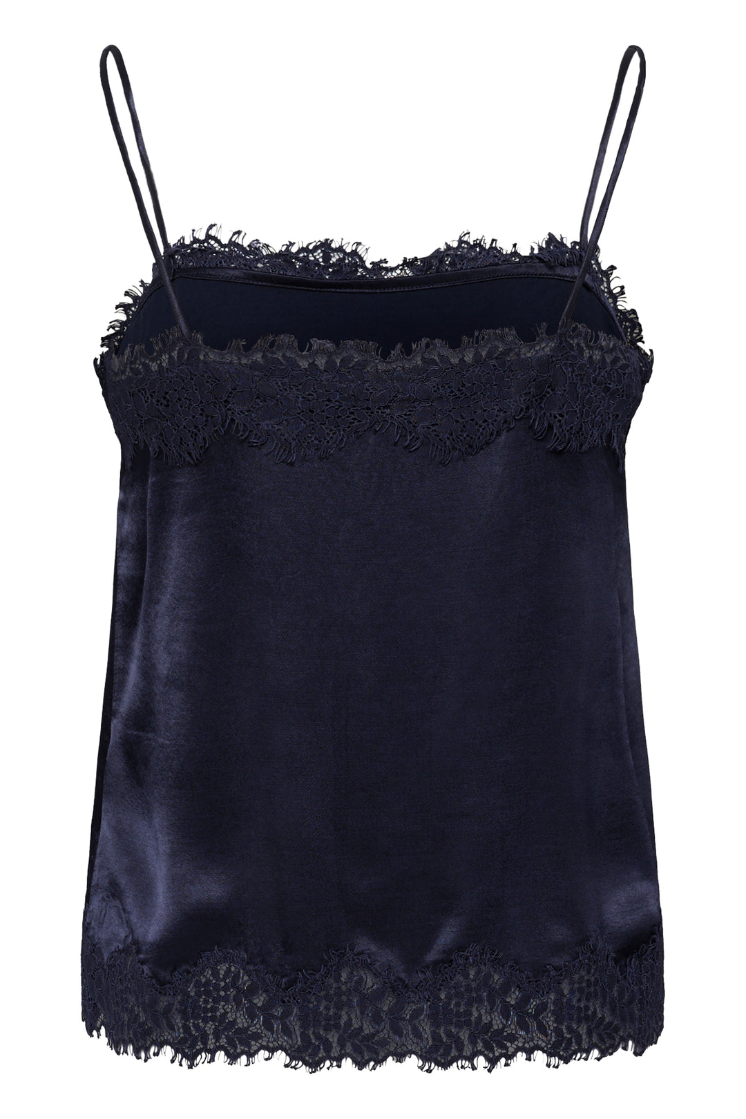 Camisole satinée bordure dentelle Delenn