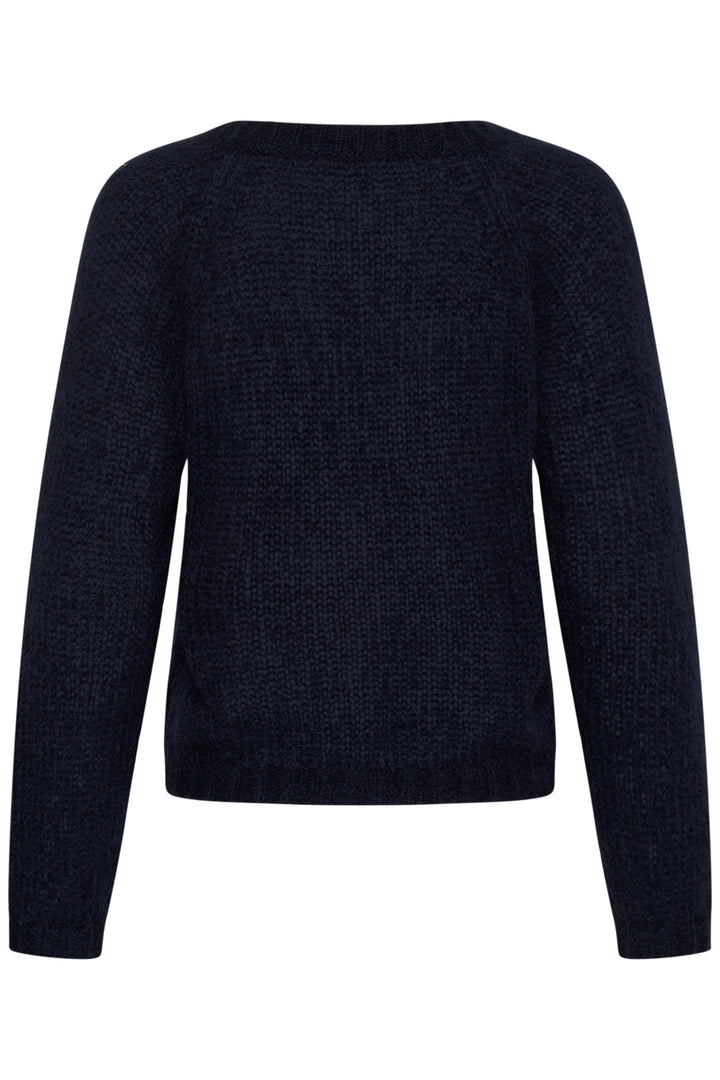 Pull ample col en V texturé Dualina