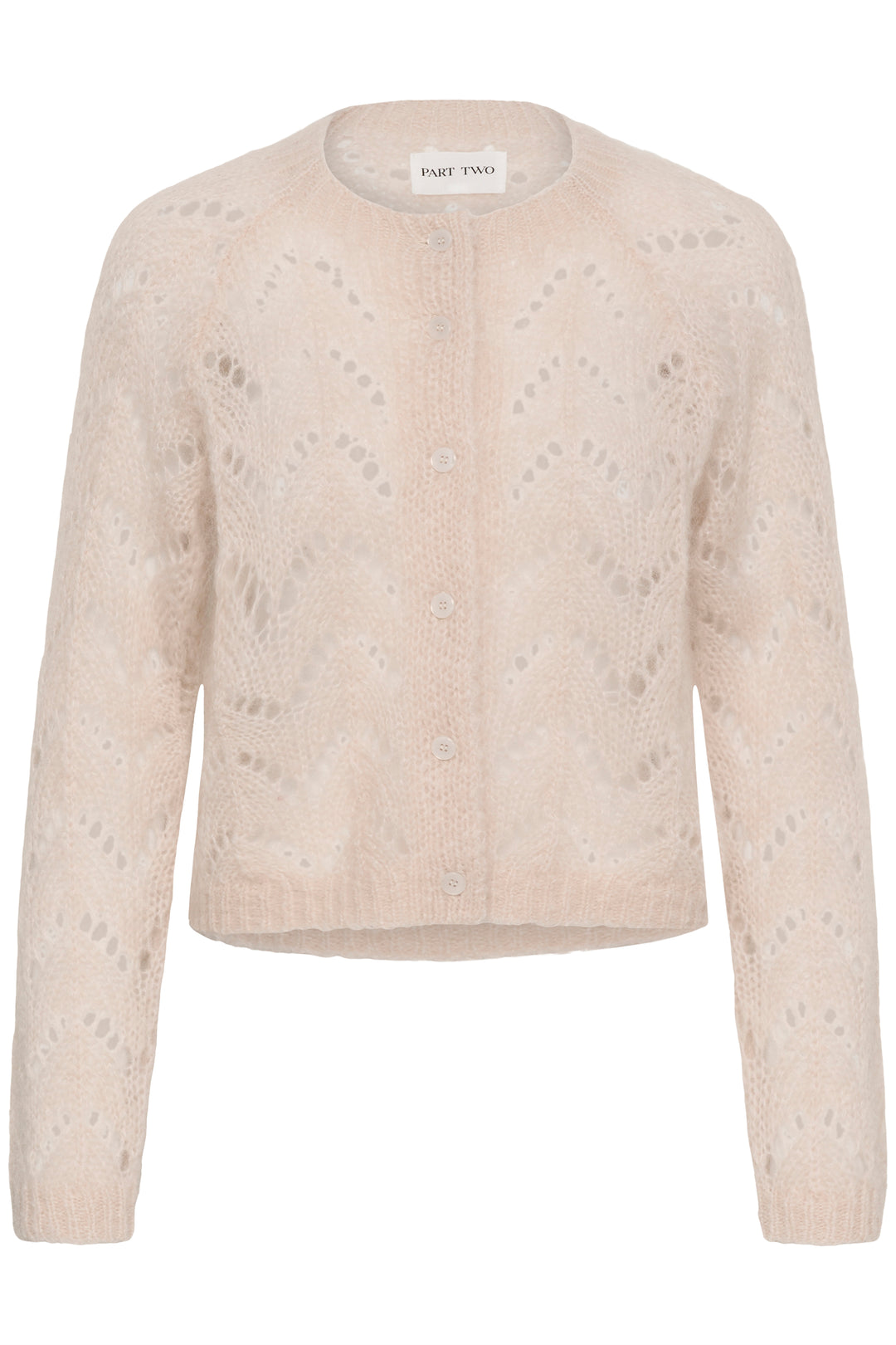 Cardigan court en maille ajourée Dinah