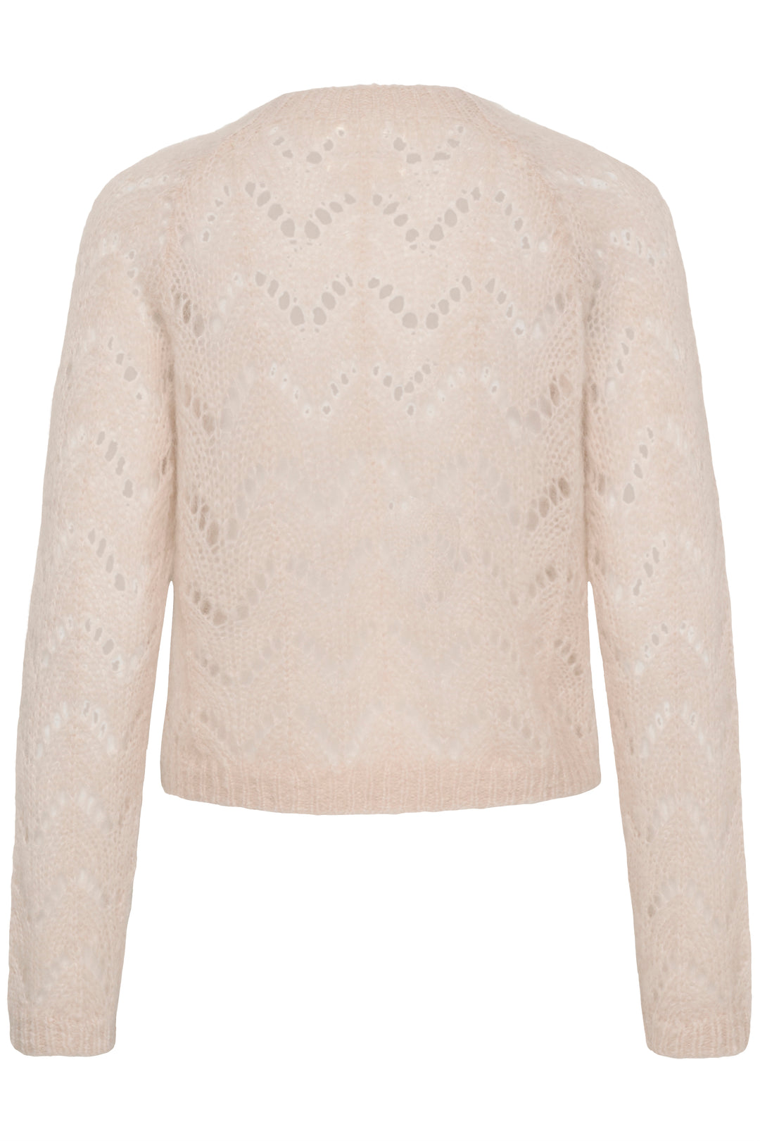 Cardigan court en maille ajourée Dinah