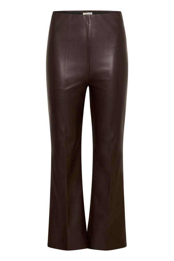 Pantalon crop bootcut en faux cuir Kaylee