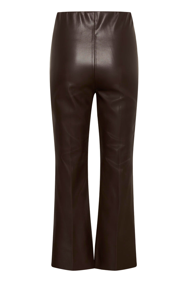 Pantalon crop bootcut en faux cuir Kaylee