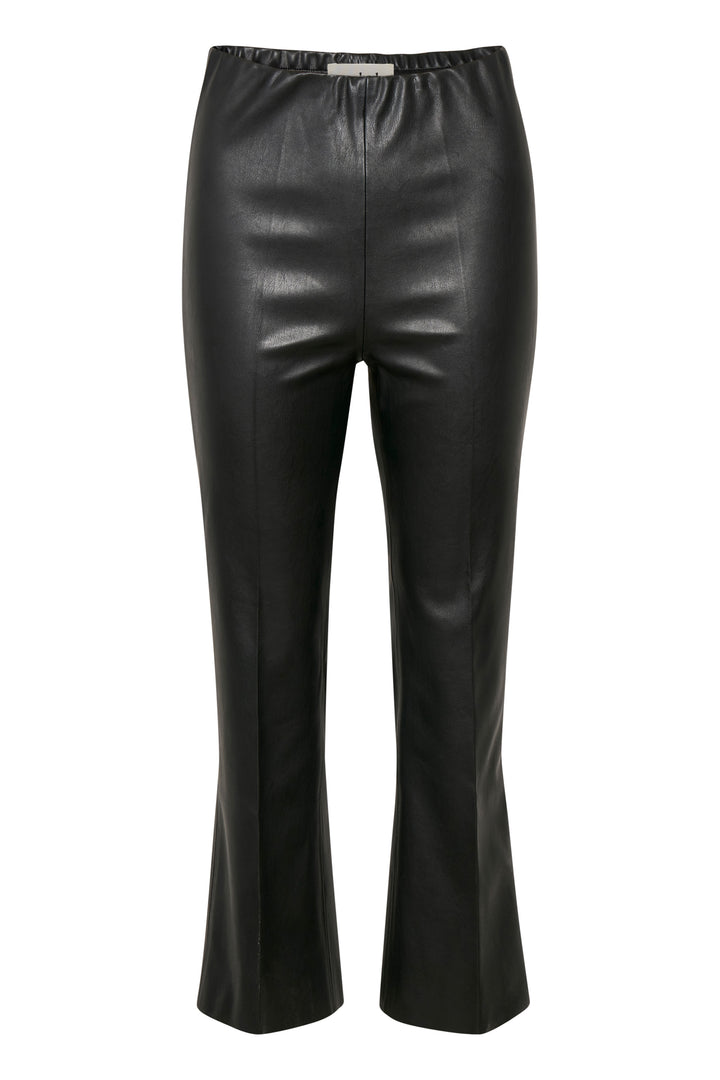 Pantalon crop bootcut en faux cuir Kaylee
