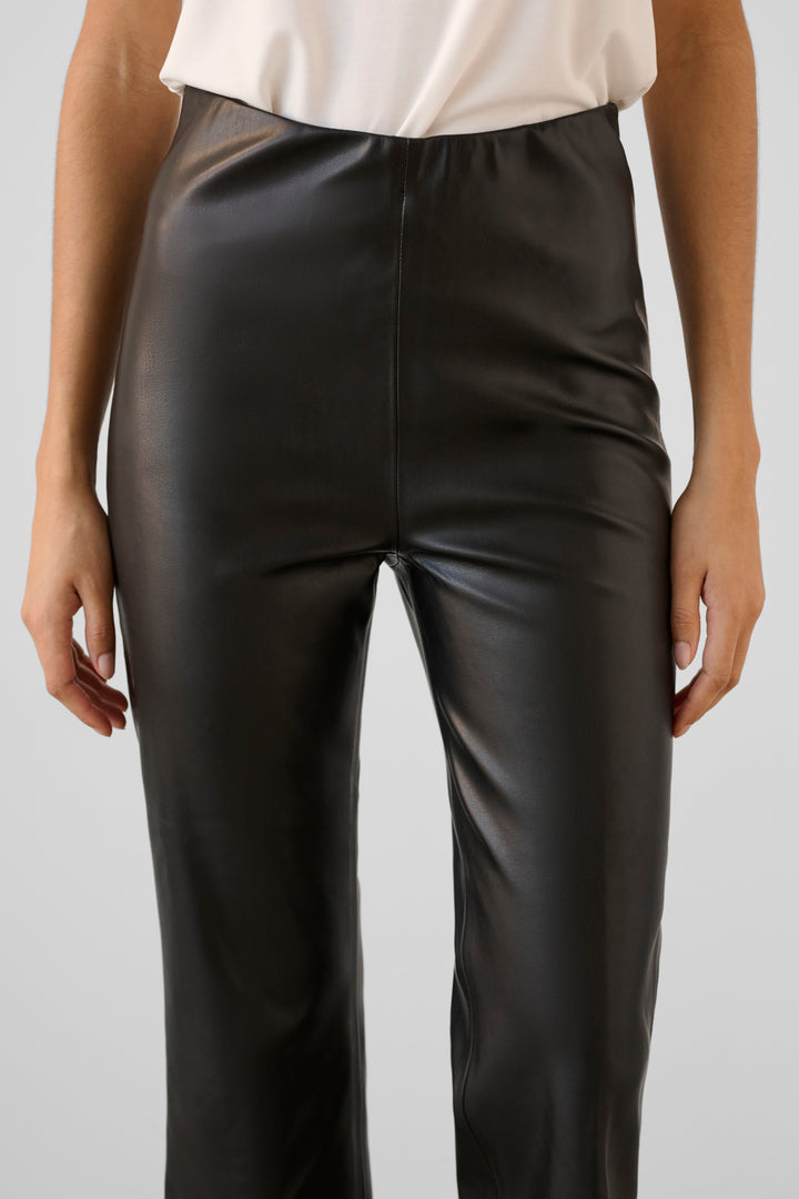 Pantalon crop bootcut en faux cuir Kaylee