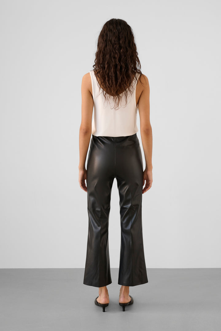 Pantalon crop bootcut en faux cuir Kaylee
