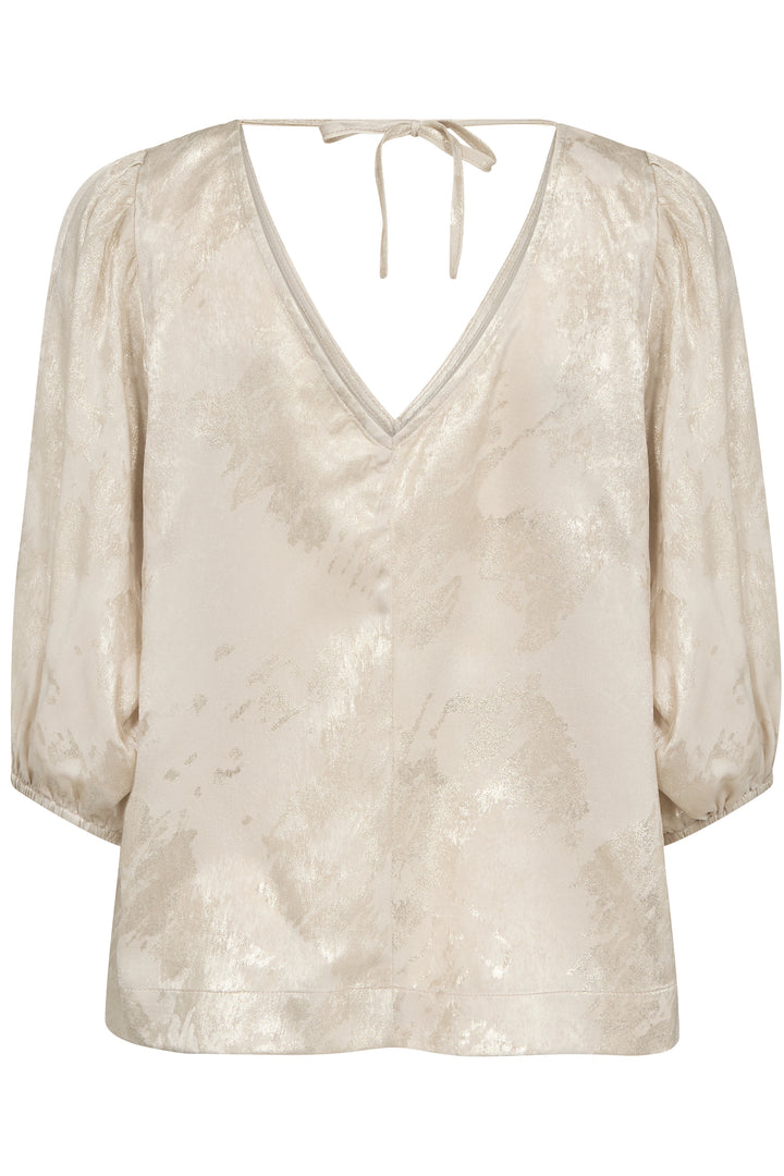 Blouse satinée avec imprimé métallisé Kitty