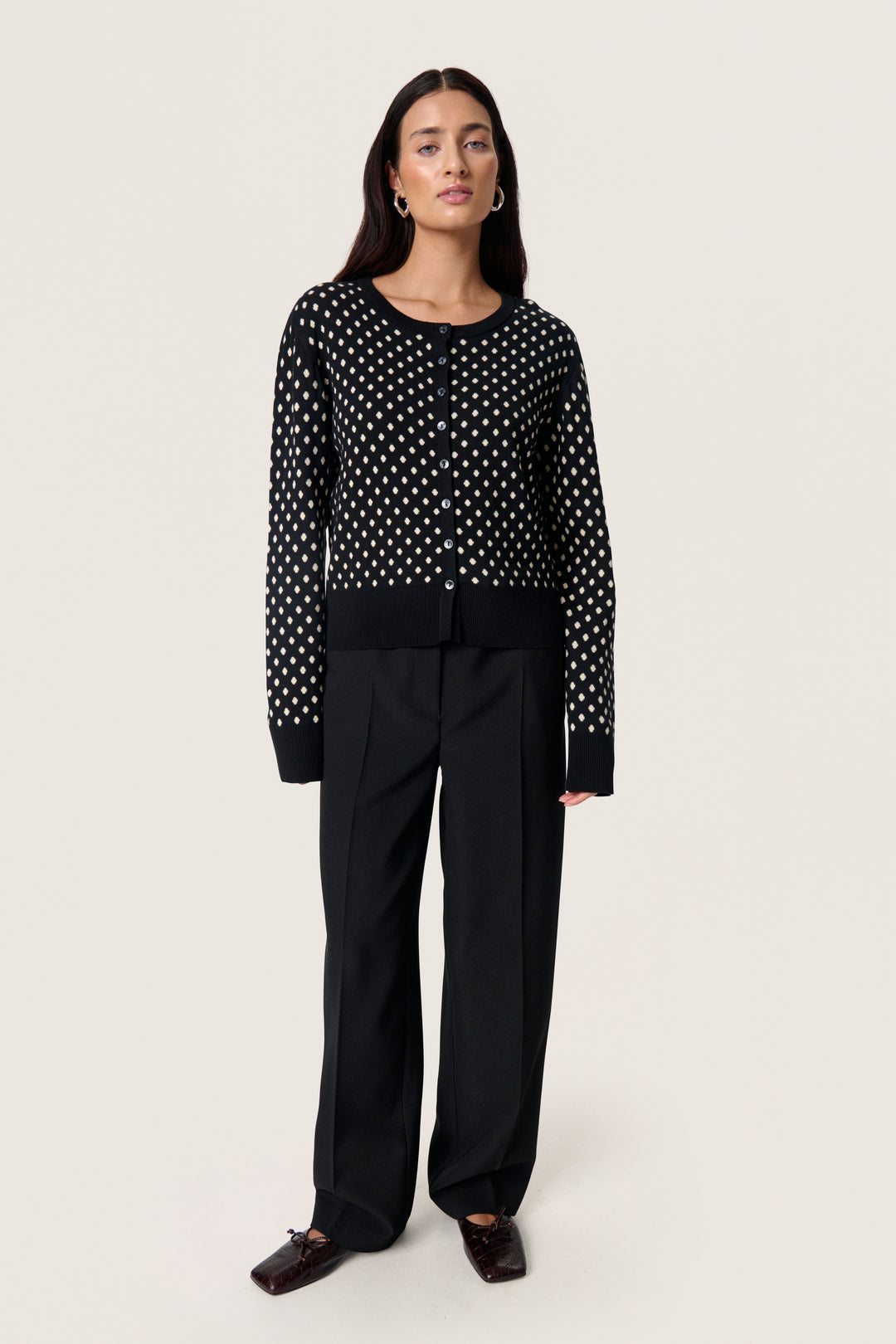Cardigan en coton avec motif à pois Gya