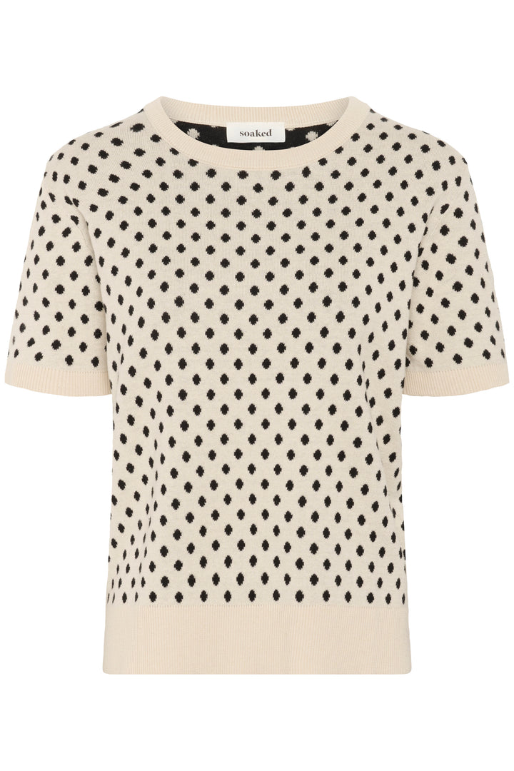 Pull avec motif à pois à manches courtes Gya