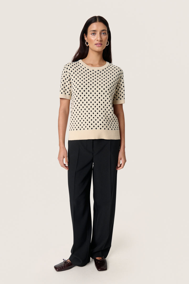 Pull avec motif à pois à manches courtes Gya