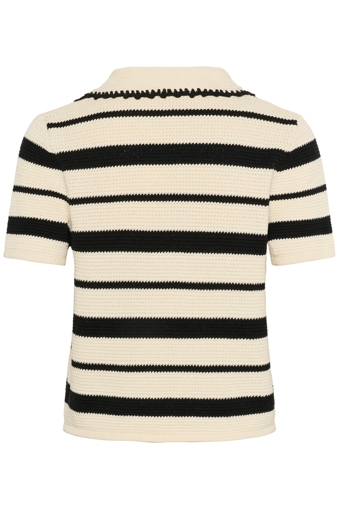 Pull rayé en coton texturé à manches courtes Madalena