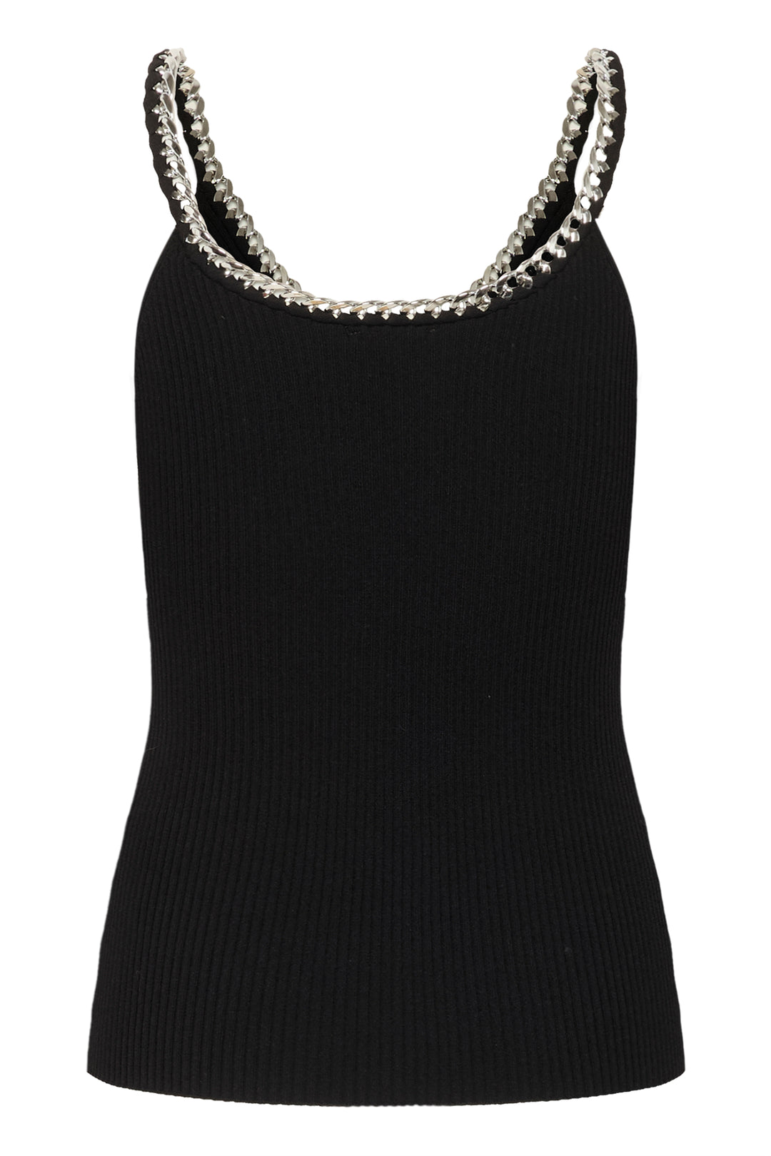 Camisole côtelée avec maillons argentés Mirabel