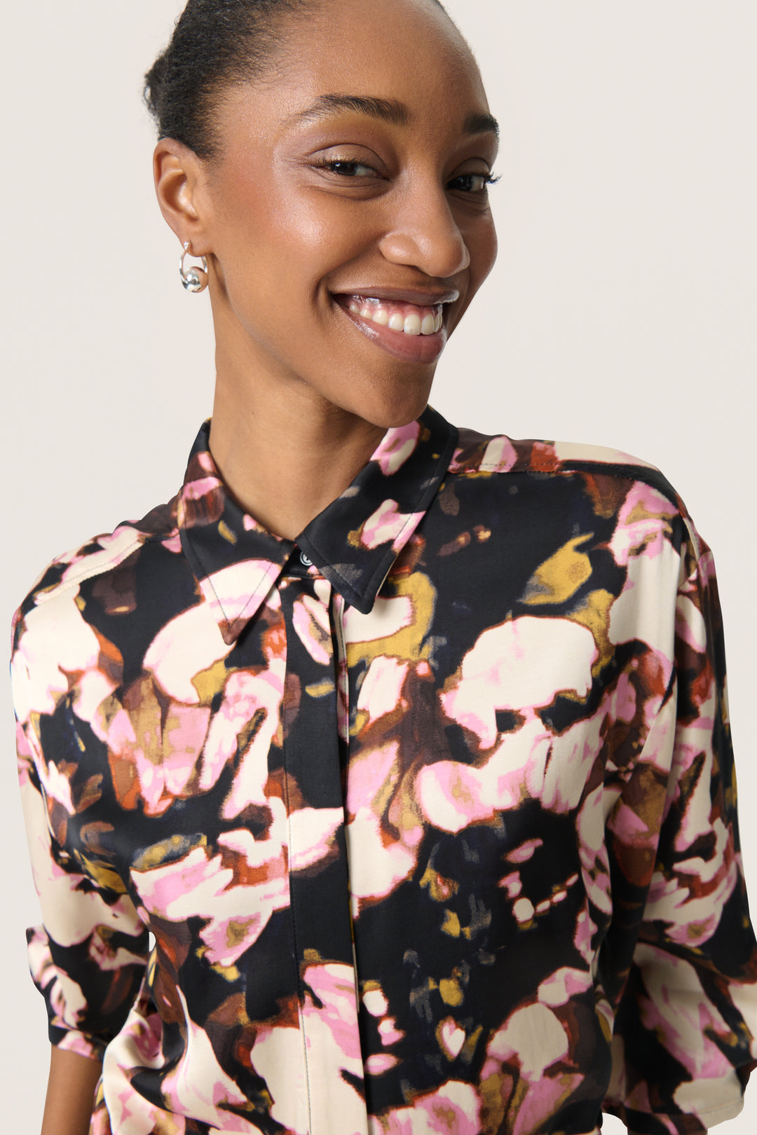 Blouse boutonnée avec imprimé abstrait Cinna Elly