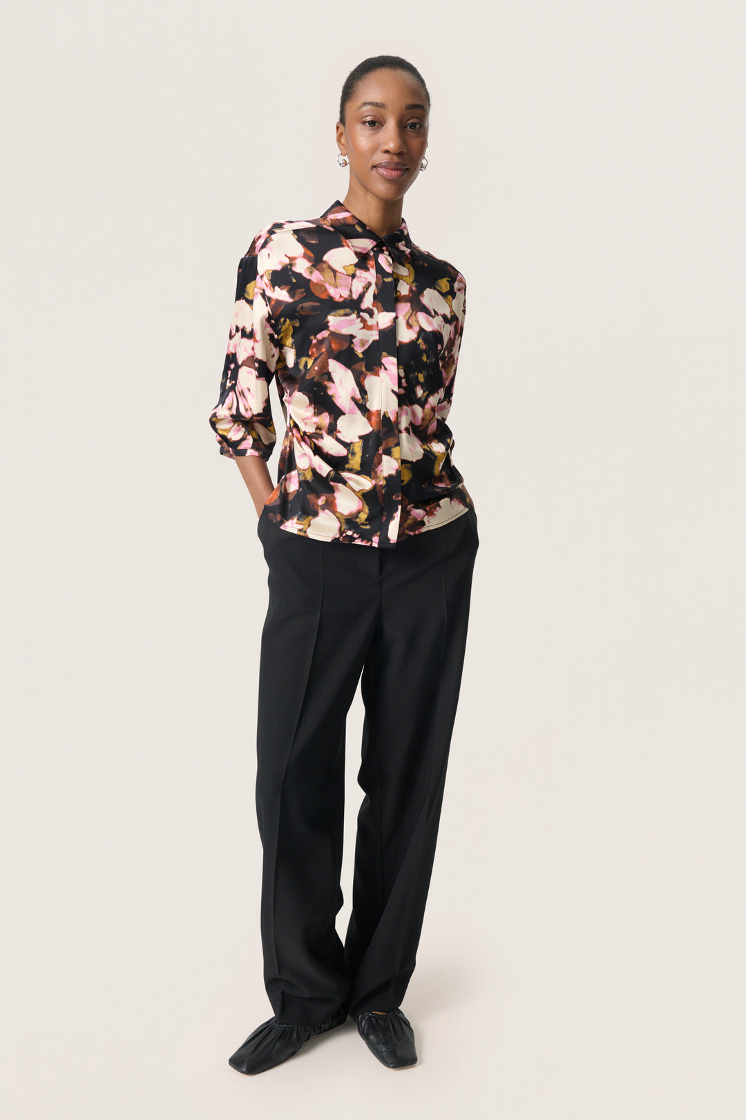 Blouse boutonnée avec imprimé abstrait Cinna Elly