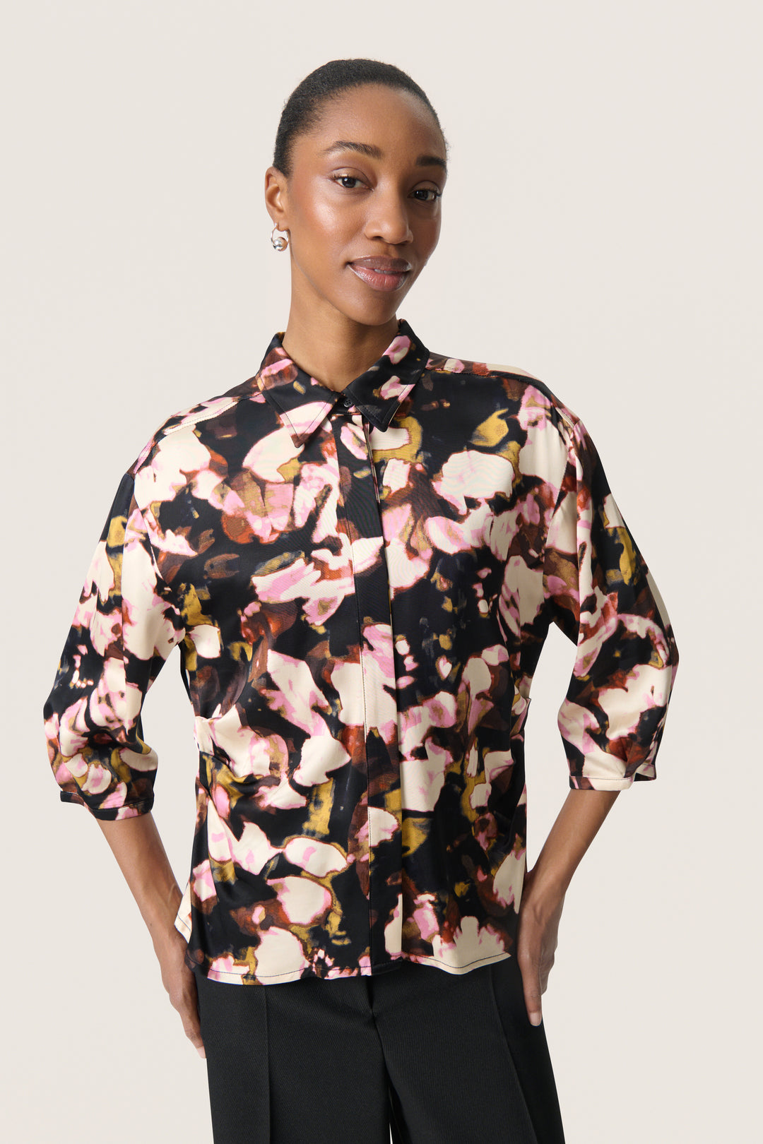 Blouse boutonnée avec imprimé abstrait Cinna Elly