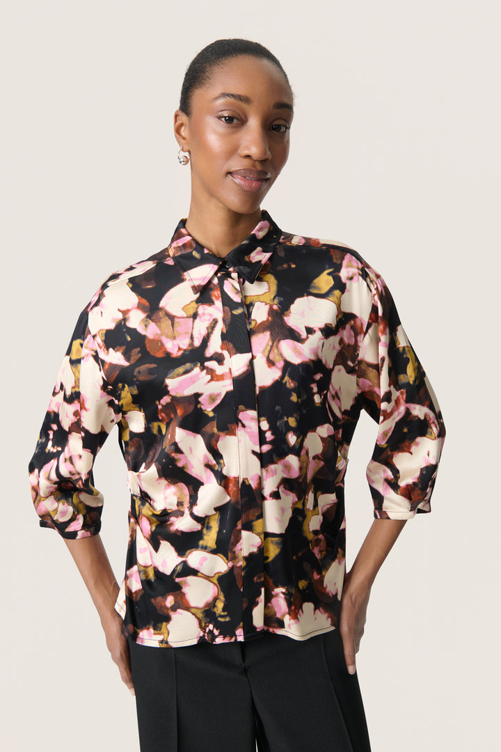 Blouse boutonnée avec imprimé abstrait Cinna Elly
