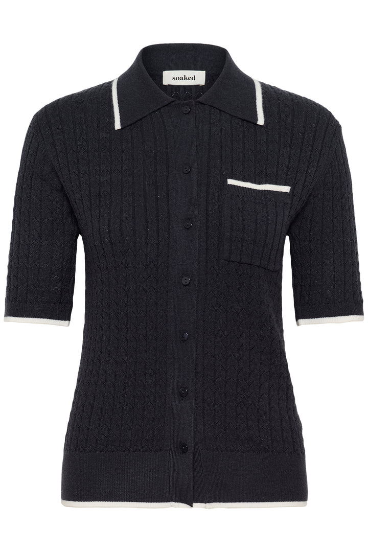 Polo cardigan en tricot Spina