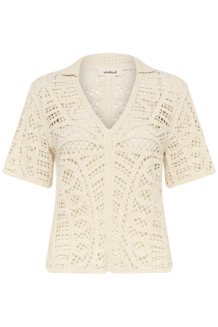 Tricot polo ajouré Anamy