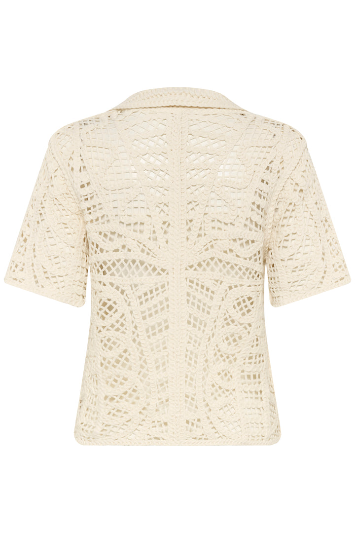 Tricot polo ajouré Anamy