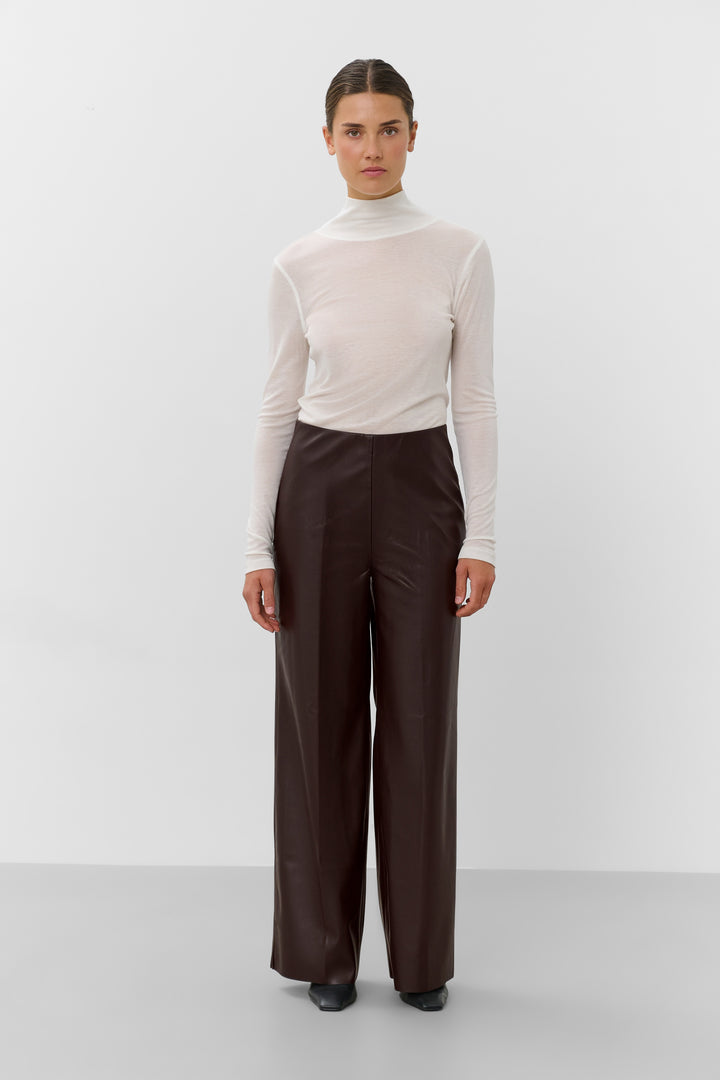 Pantalon faux cuir jambe large Kaylee