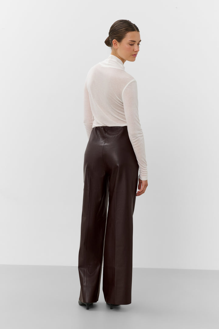 Pantalon faux cuir jambe large Kaylee