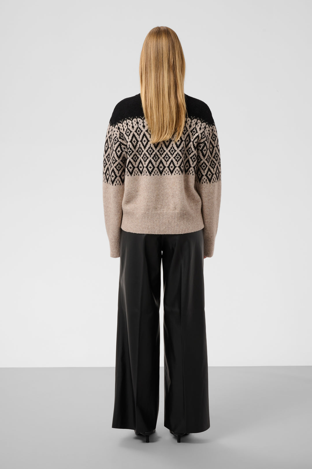 Pantalon faux cuir jambe large Kaylee