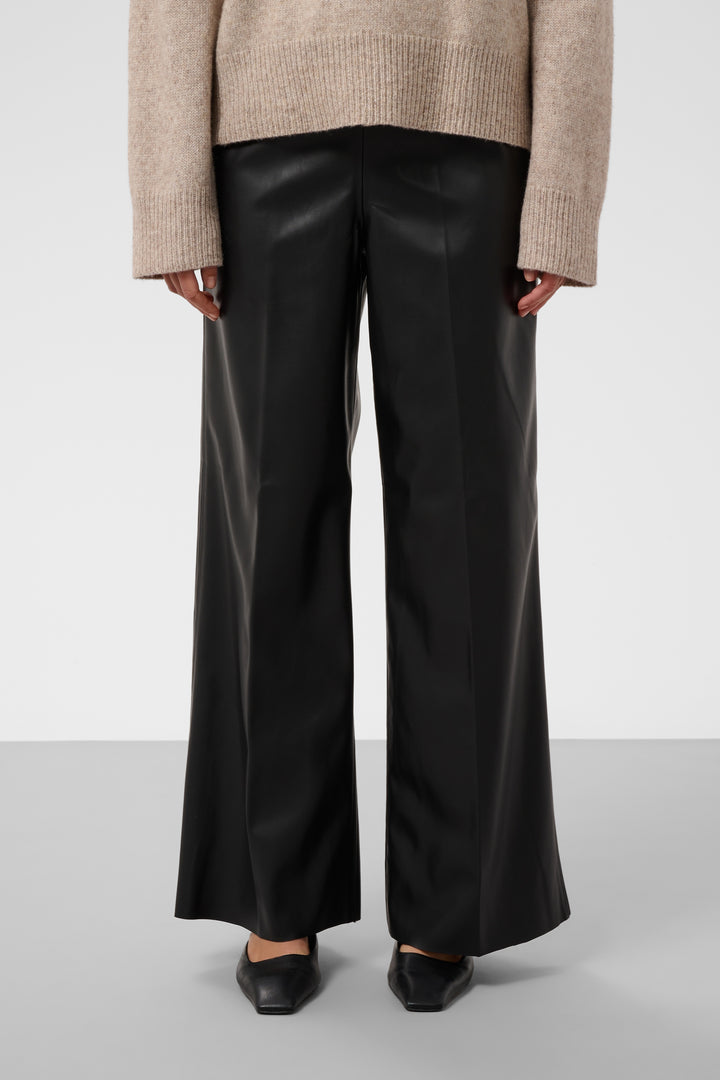 Pantalon faux cuir jambe large Kaylee