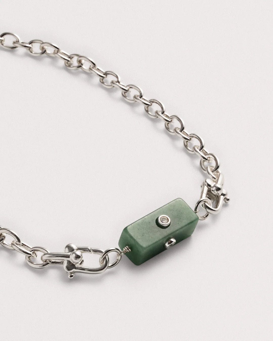 Collier chaîne avec pendentif en green aventurine