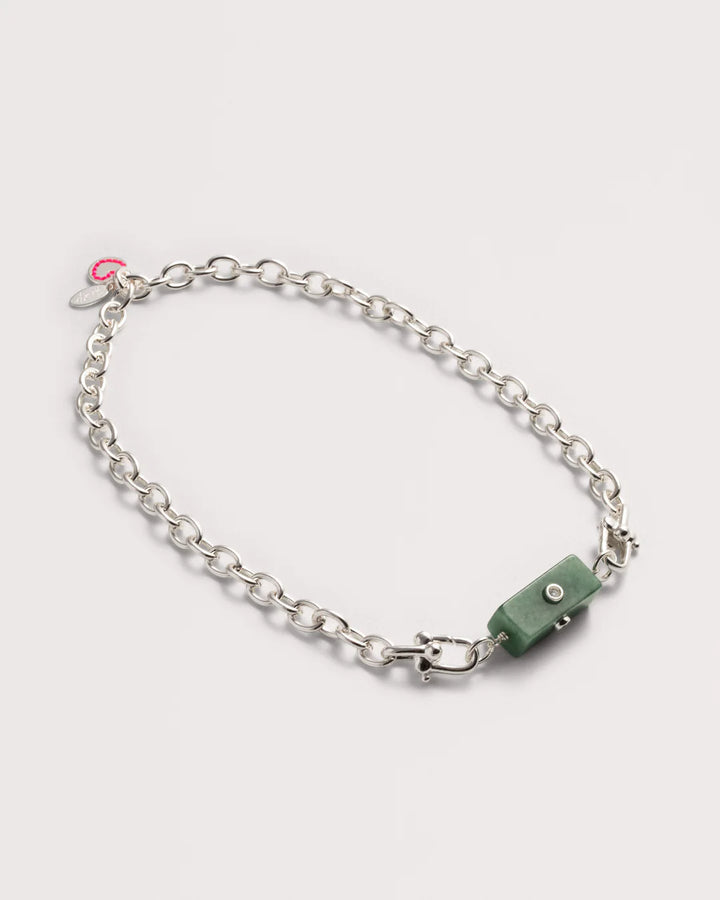 Collier chaîne avec pendentif en green aventurine