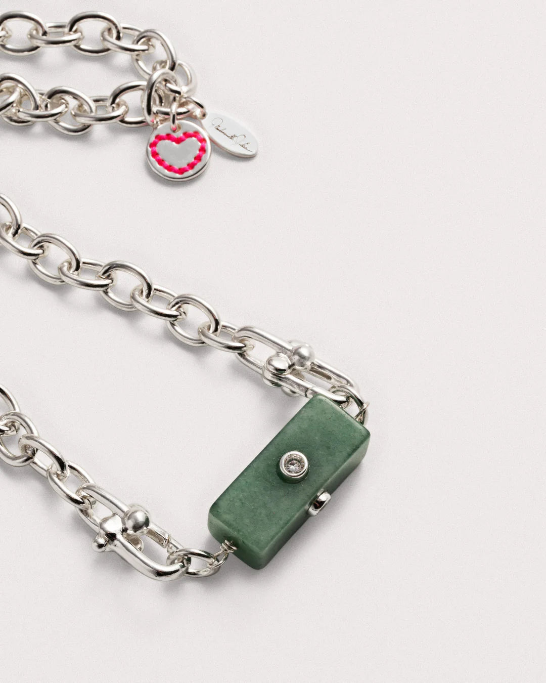 Collier chaîne avec pendentif en green aventurine