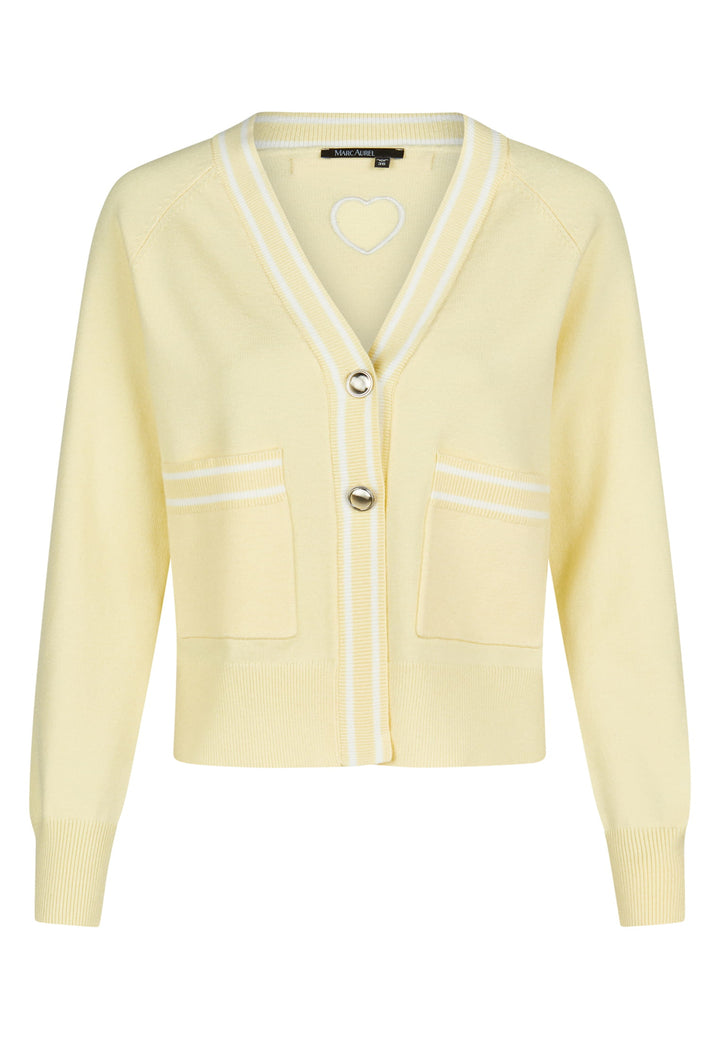 Cardigan à rayures contrastantes