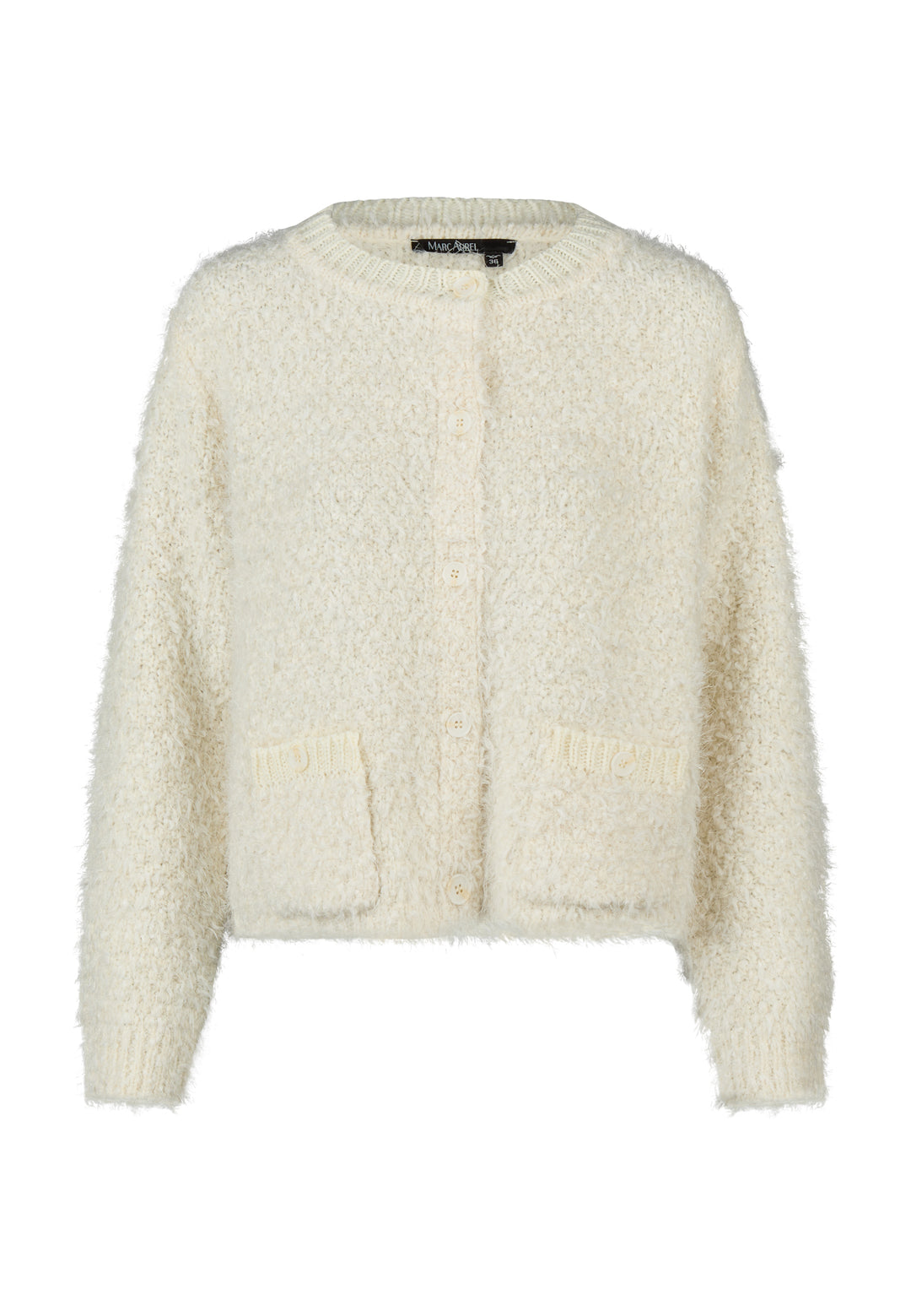 Cardigan texturé à poches plaquées