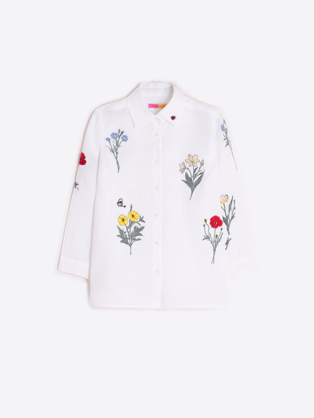 Chemise Sara broderie florale en lin