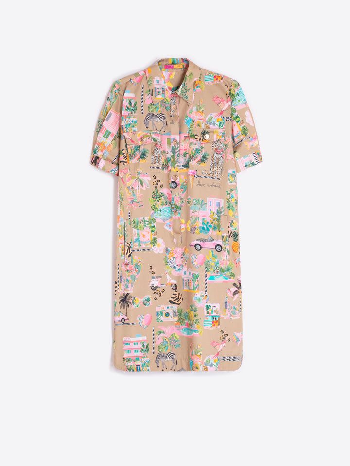 Robe chemise Eliana imprimée