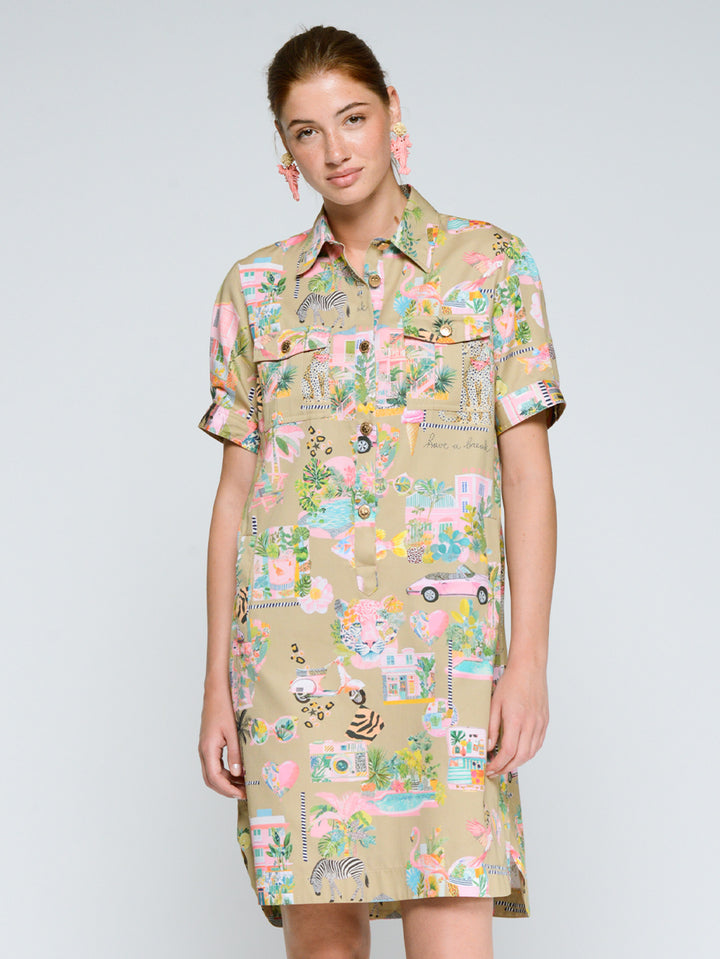 Robe chemise Eliana imprimée