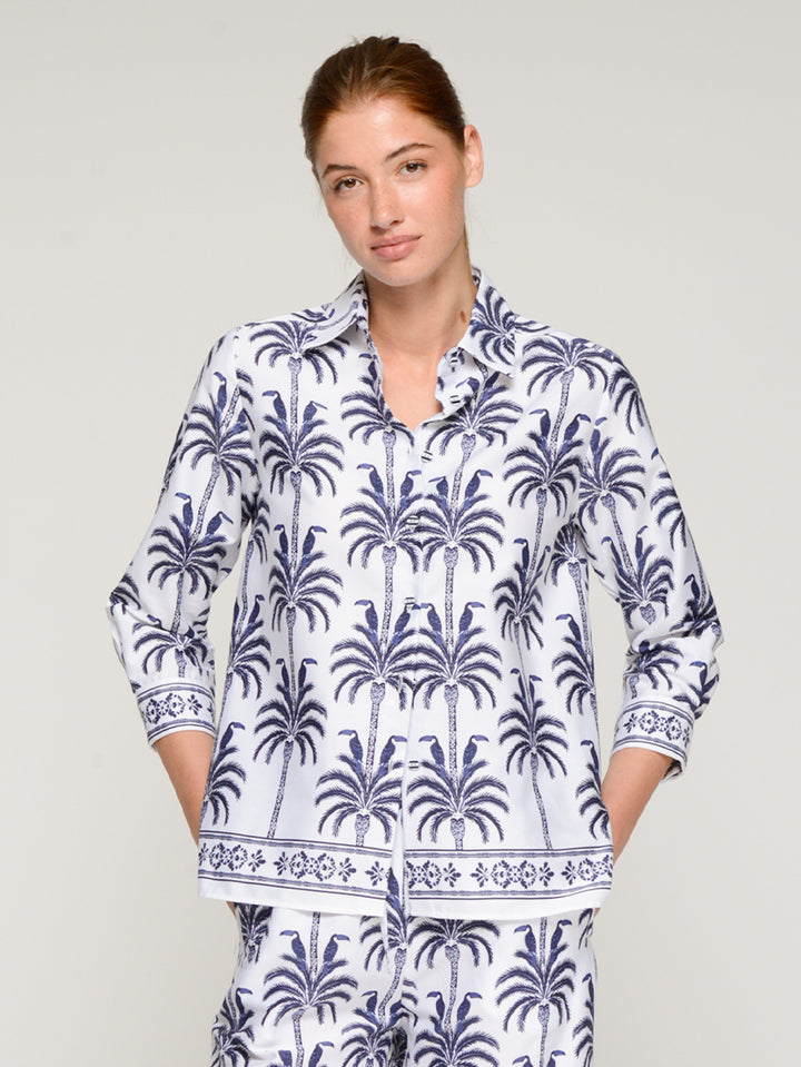 Chemise Tiffany imprimée palmiers